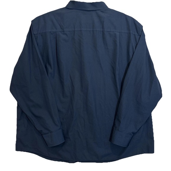 Untuckit 3X NAVY BLUE Mens Button Shirt 100% Cotton WRINKLE FREE Flip Sleeve EUC - Picture 5 of 5